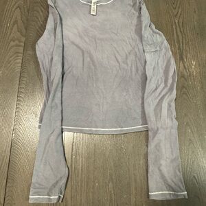 SKIMS Light Blue Long Sleeve Crew Tee